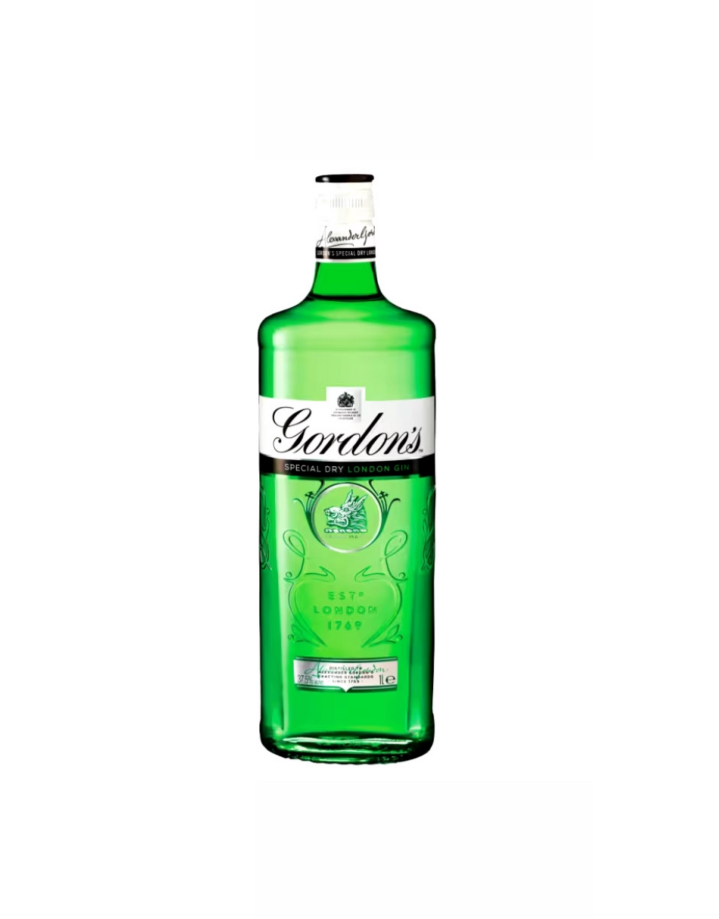 Gordon’s London Dry Gin 1 Litre ABV 37.5% with free 2litre bottle of Lemonade or Pepsi