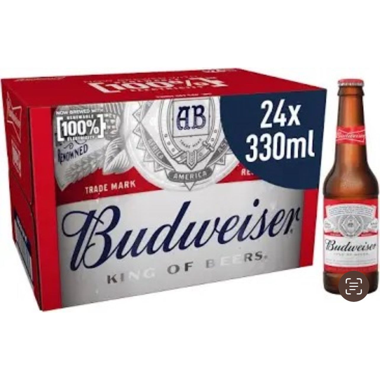 Budweiser 24 Bottles 300ml ABV 4.5% - Au Boozers